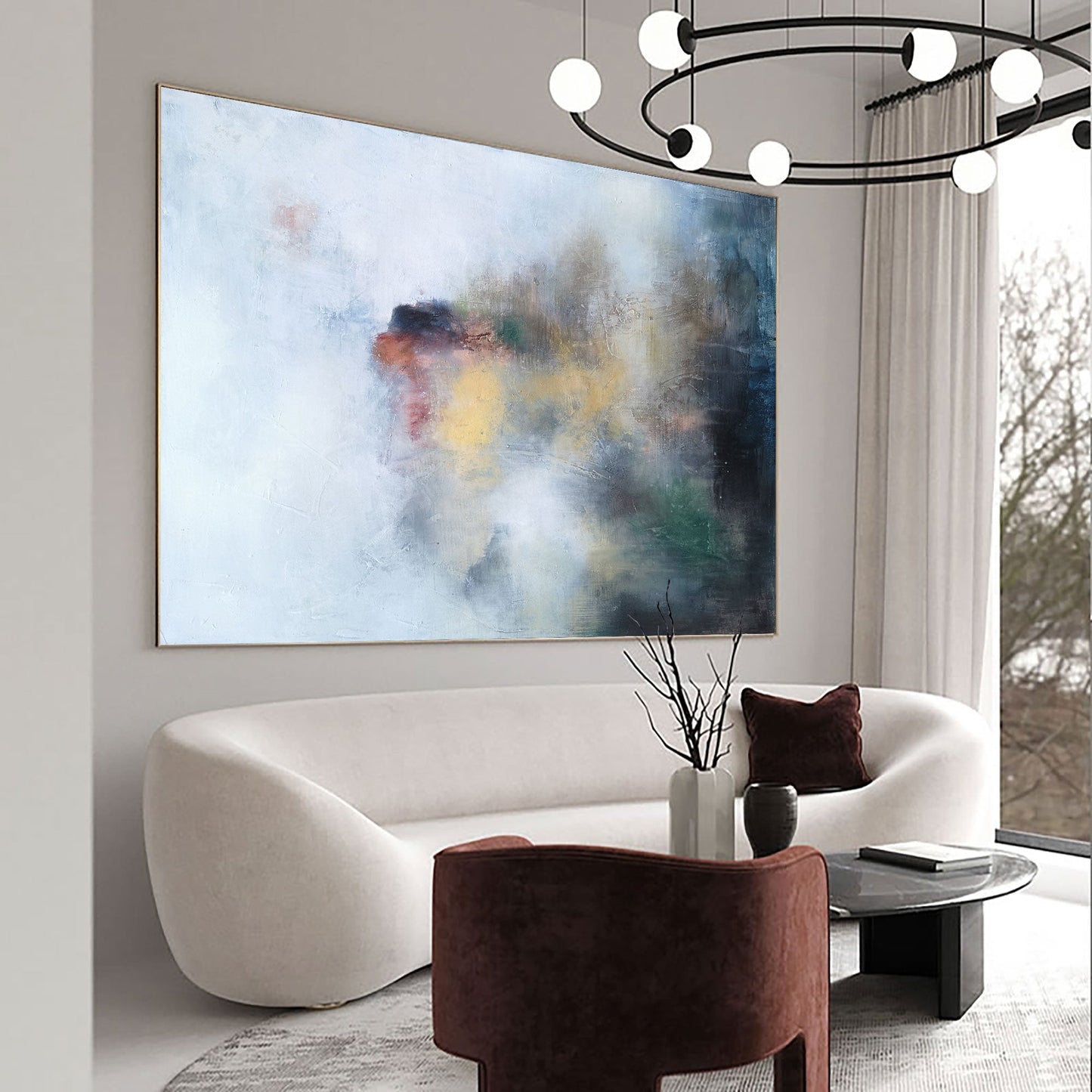 Serene Ocean Abstract Art – Modern Wall Painting for Contemporary Decor