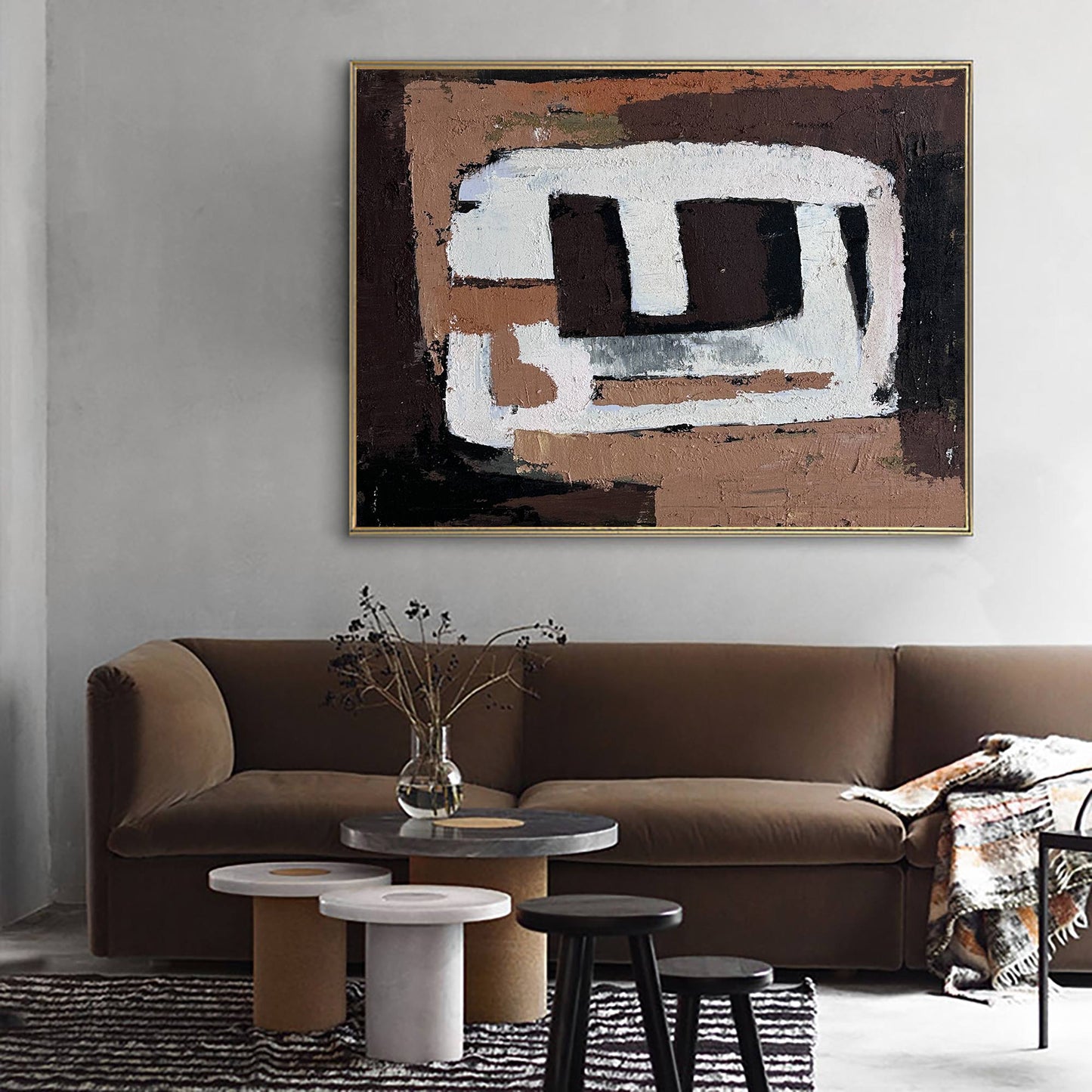 Contemporary Abstract Oil Painting for Modern Home Decor Elegance