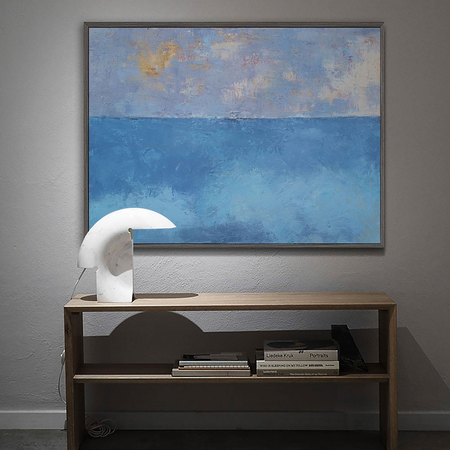 Vibrant Impressionist Ocean Canvas Art - Tranquil Seascape Blue Horizon Decor