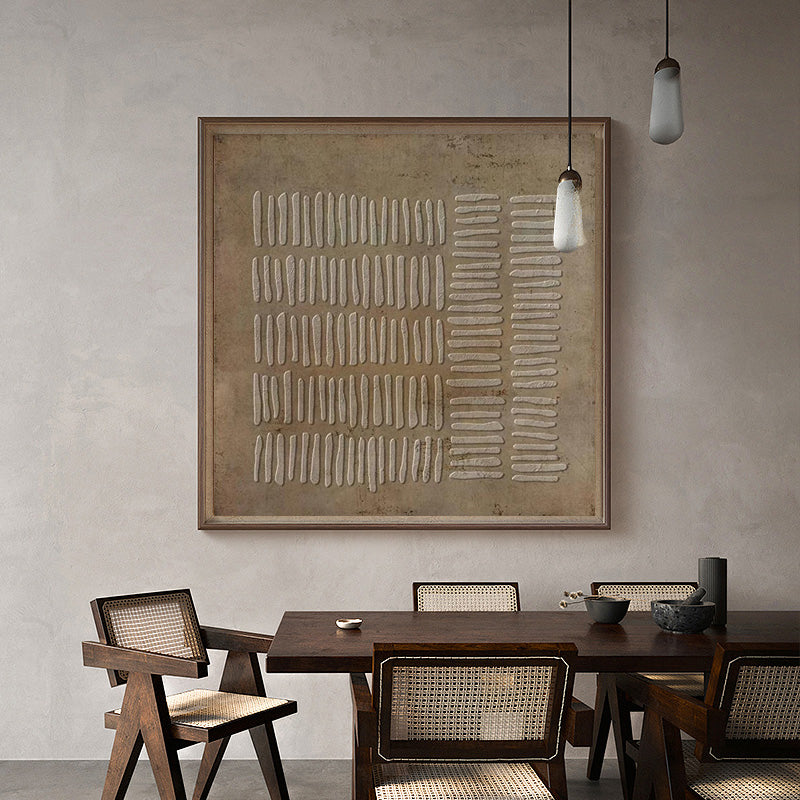 Wabi-Sabi Minimalist Oil Painting for Tranquil Home Decor