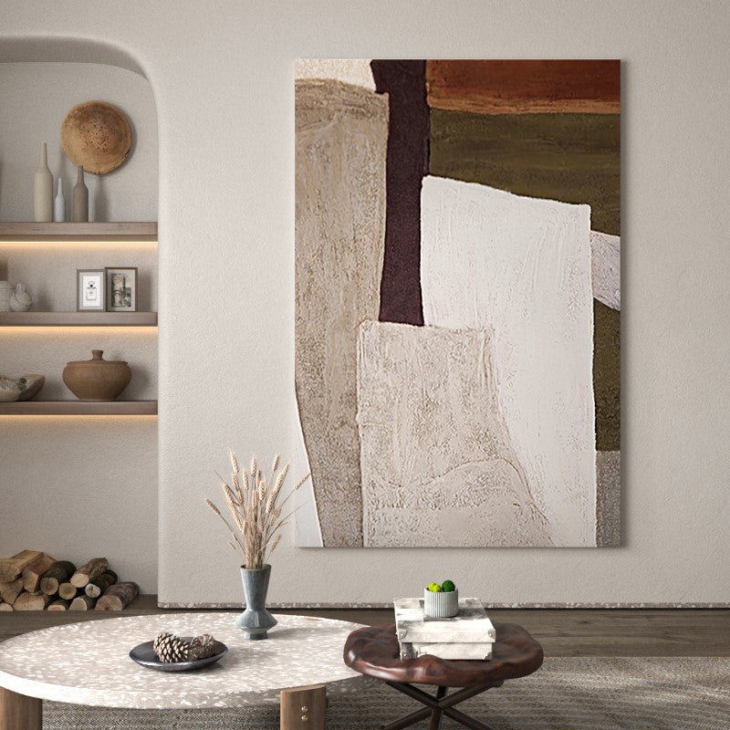 Dark Brown Neutral Toned Desert Aesthetic Oil Panting
