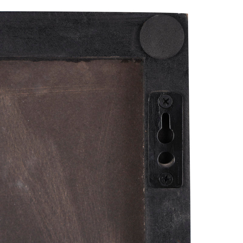 Modern Black Abstract Textural Oil Painting on Wood for Contemporary Decor