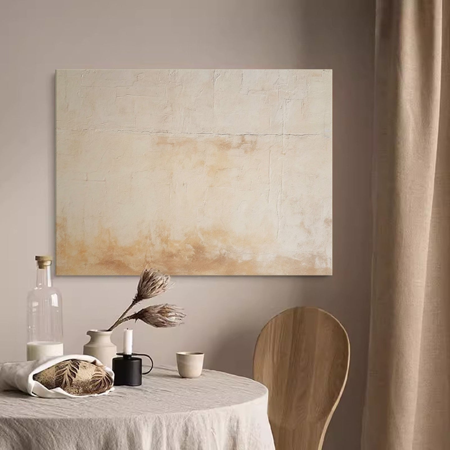 Elegant Minimalist Oil Painting for Modern Home Decor