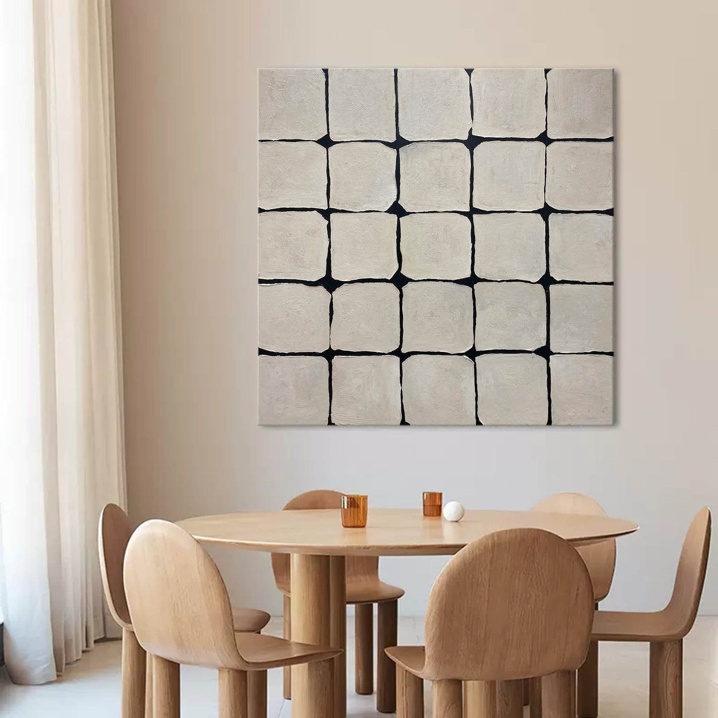 Contemporary Wabi-Sabi Texture Art for Minimalist Home Decor