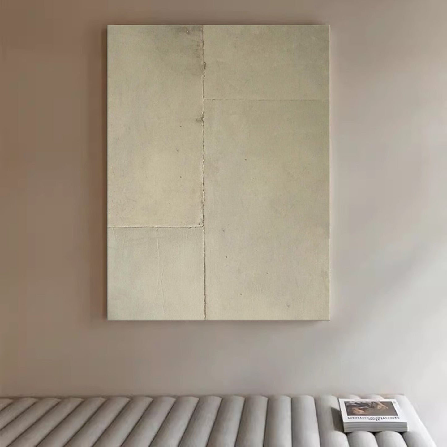 Contemporary Minimalist Geometric Oil Painting for Modern Home Decor