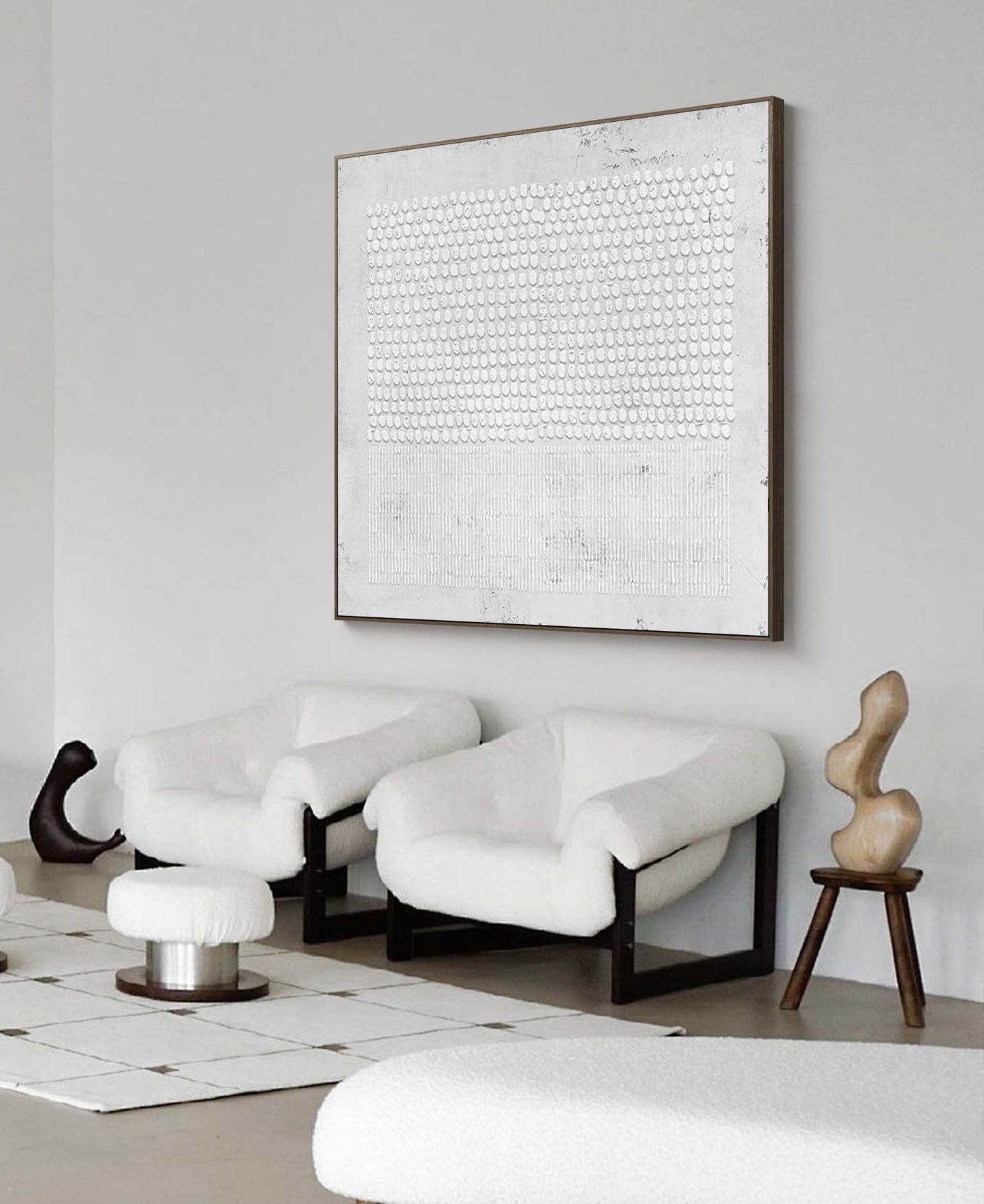 Elegant Minimalist Abstract Oil Painting for Modern Home Décor