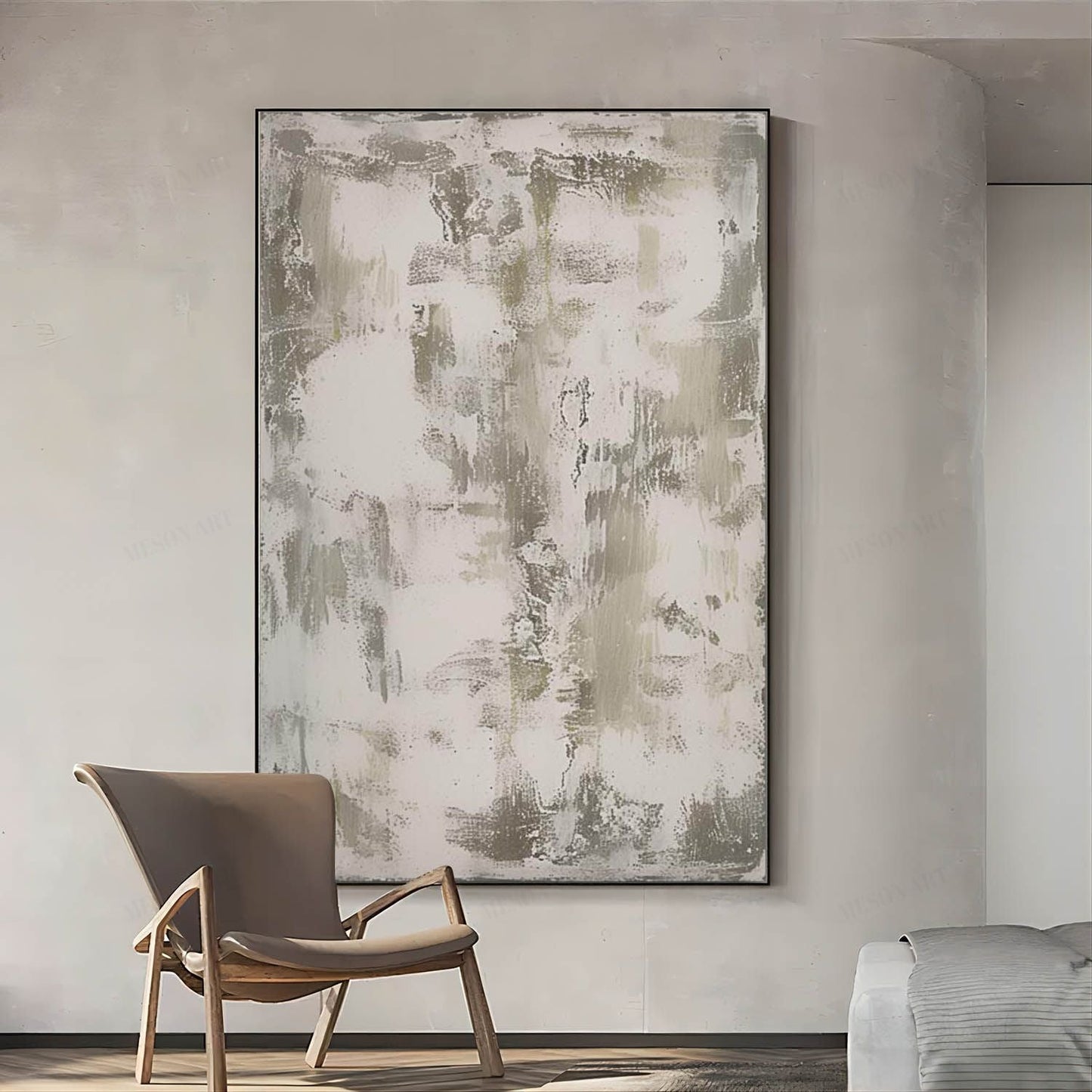 Abstract Wabi-Sabi Oil Painting for Modern Home Decor