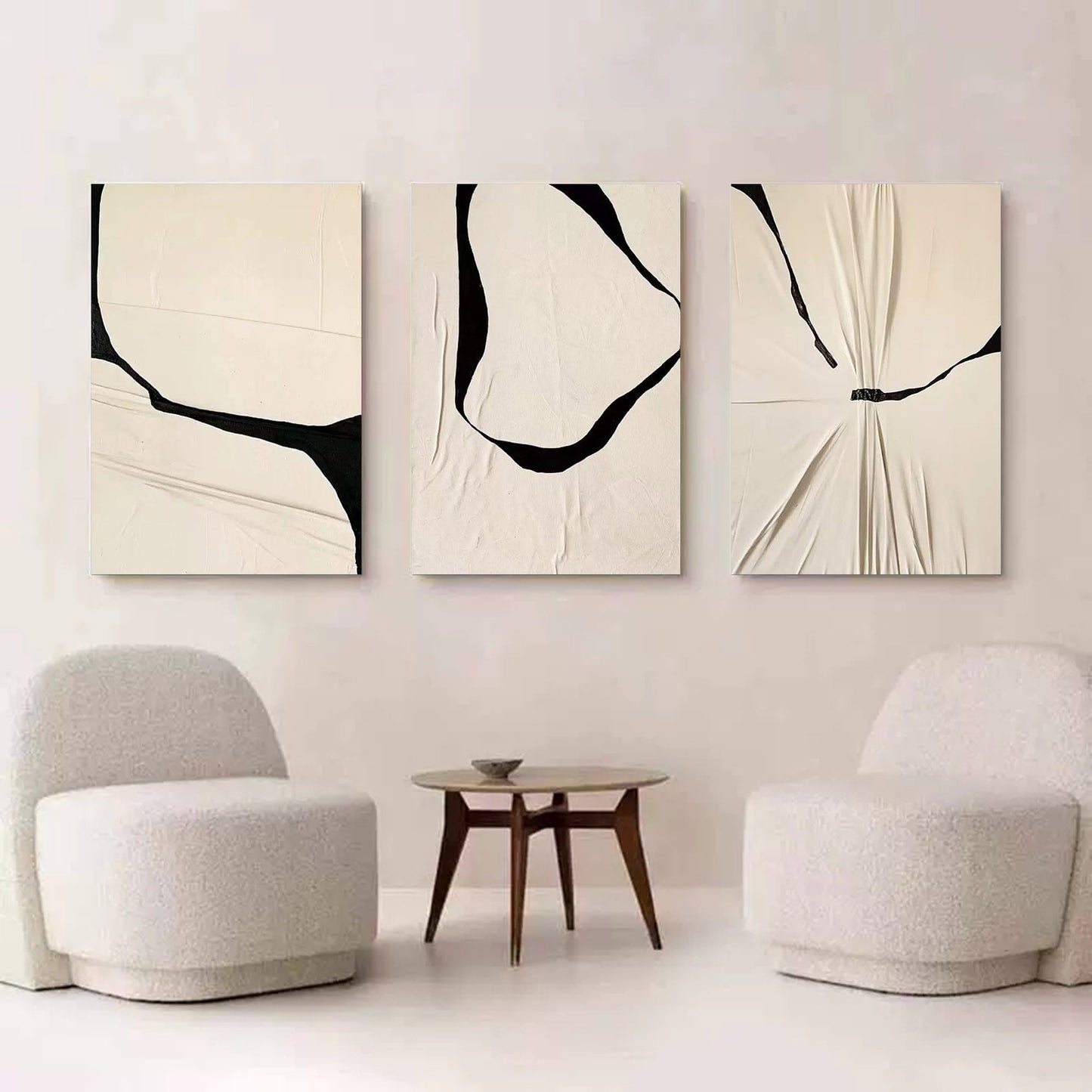 Contemporary Abstract Triptych Wall Art for Modern Home Decor