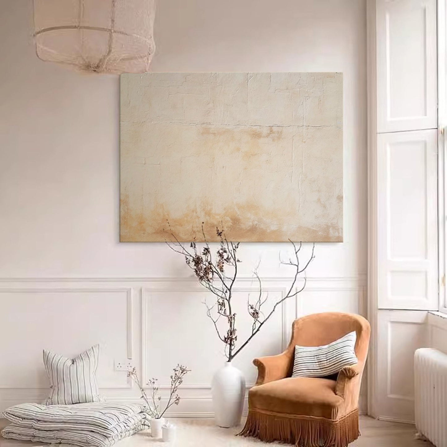 Elegant Minimalist Oil Painting for Modern Home Decor