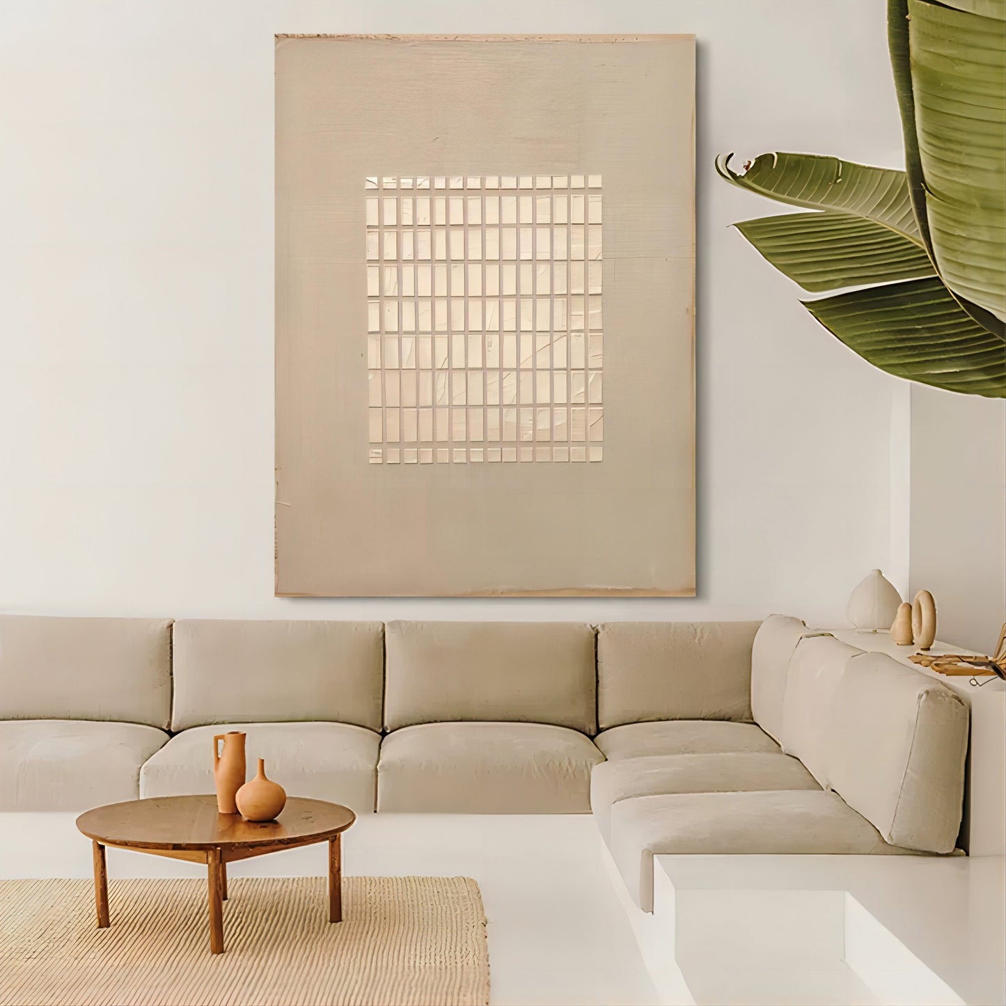 Minimalist Wabi-Sabi Wall Art | Serene Textured Oil Painting for Modern Decor