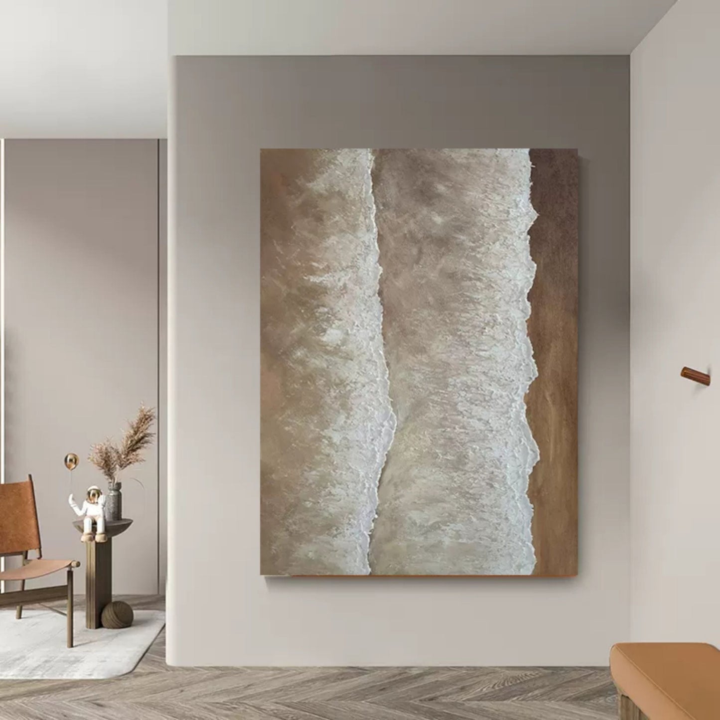 Serene Abstract Landscape Oil Painting for Modern Home Decor