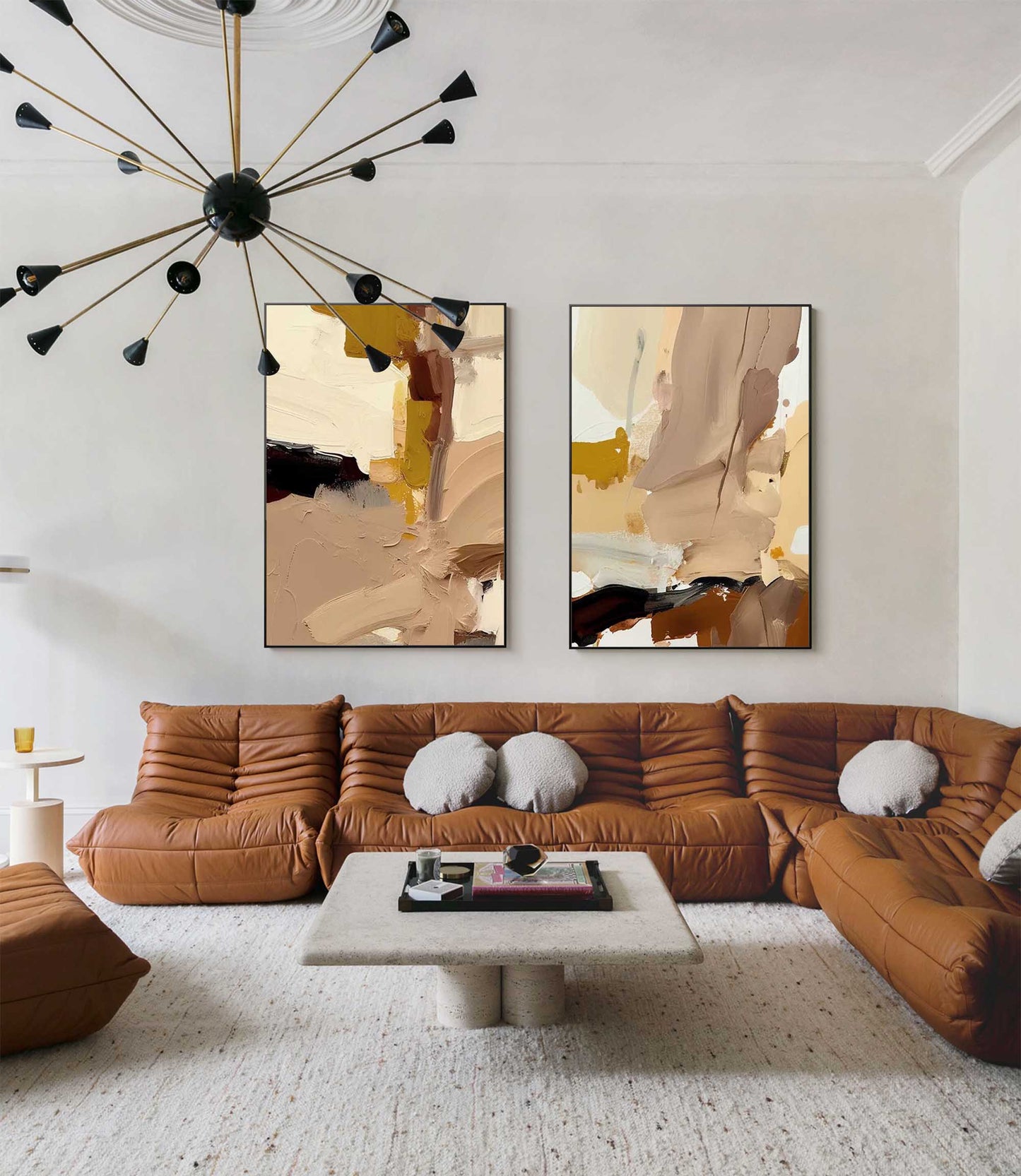 Modern Minimalist Abstract Oil Painting for Contemporary Home Decor