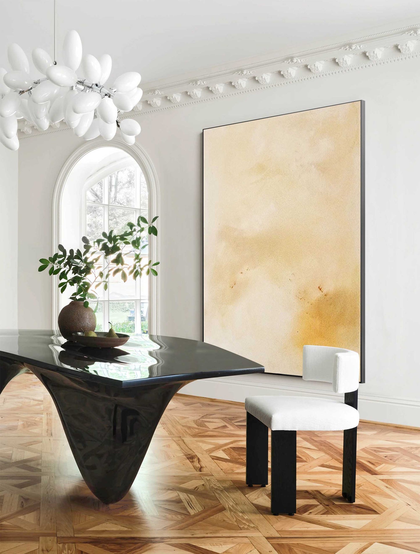 Elegant Minimalist Oil Painting for Modern Home Decor