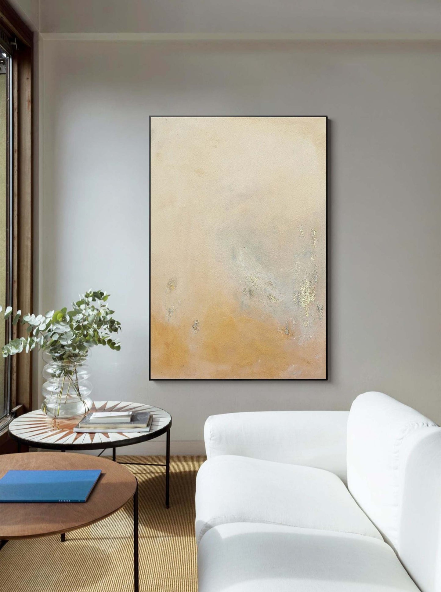 Serene Abstract Oil Painting for Home Decor – Minimalist Wall Art