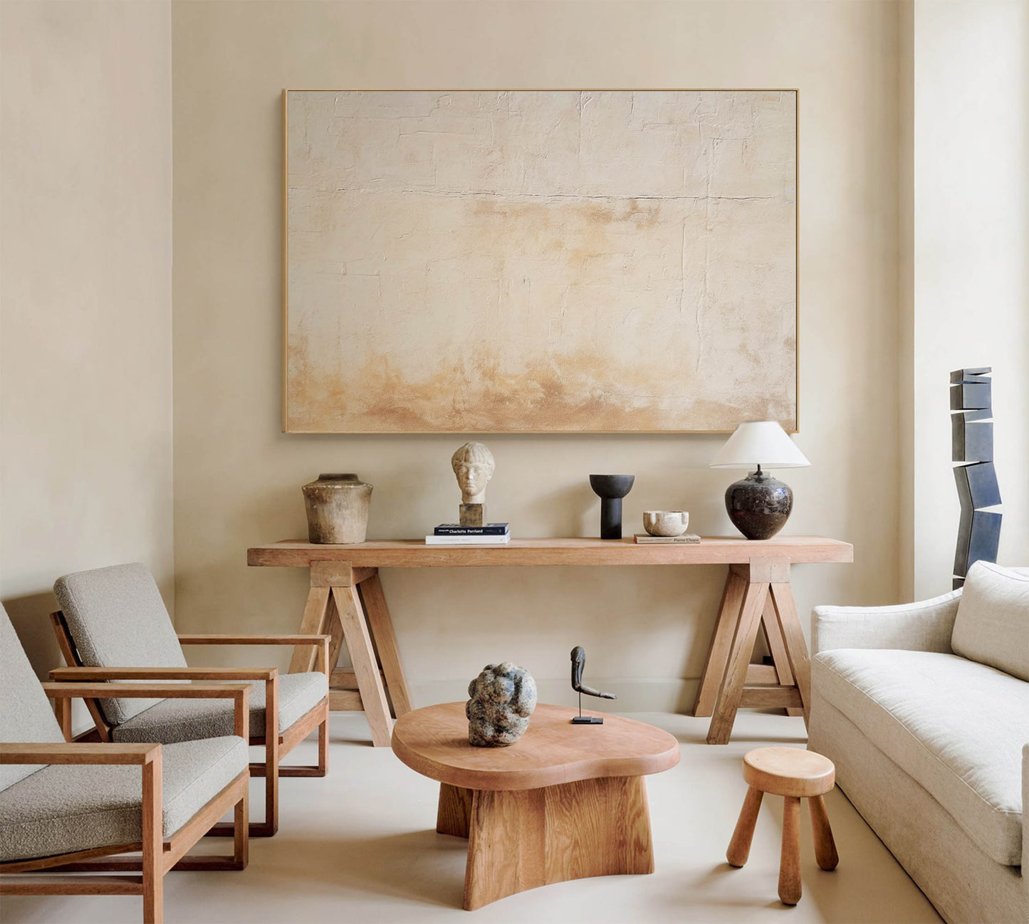 Elegant Minimalist Oil Painting for Modern Home Decor