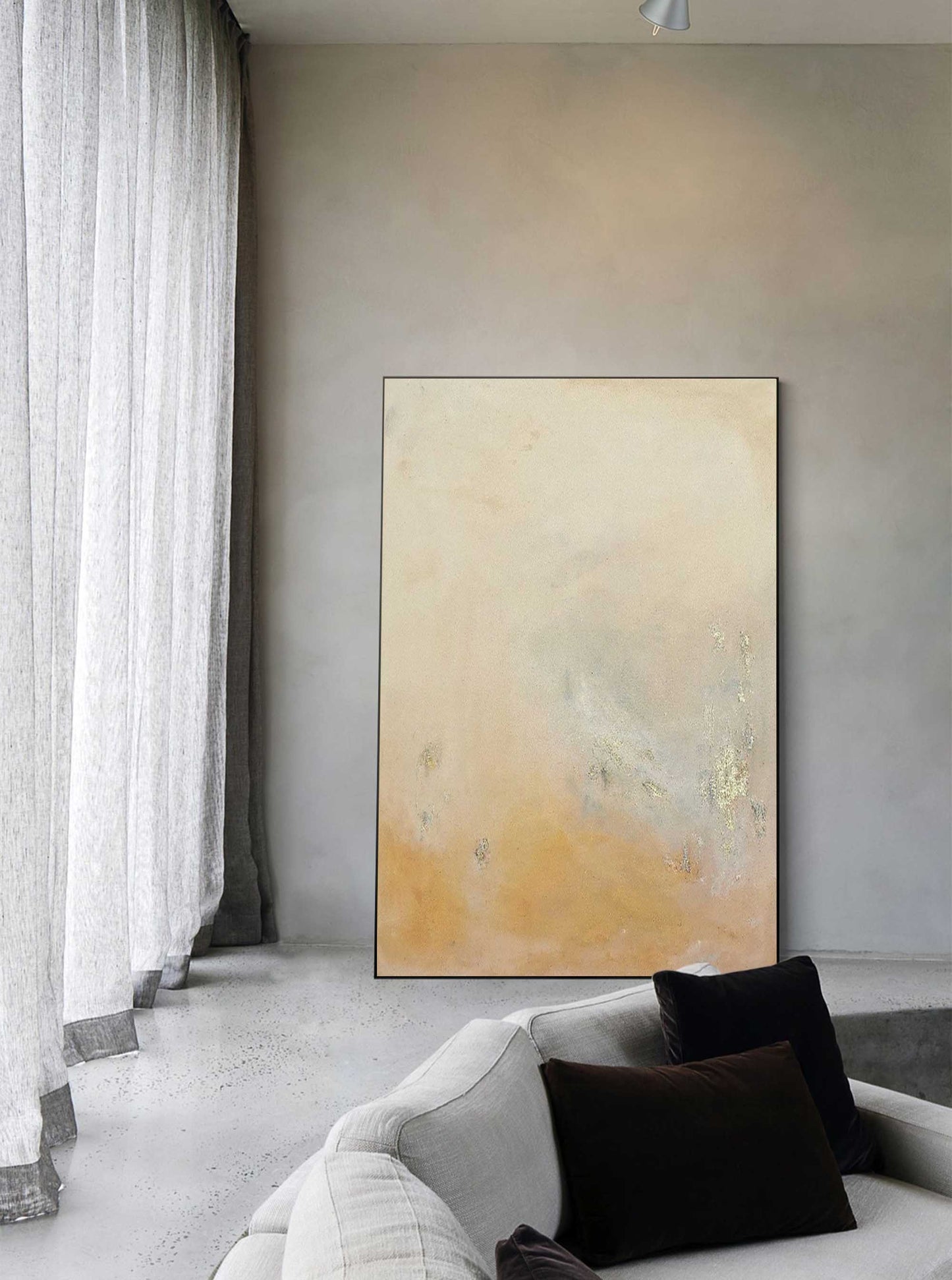 Serene Abstract Oil Painting for Home Decor – Minimalist Wall Art