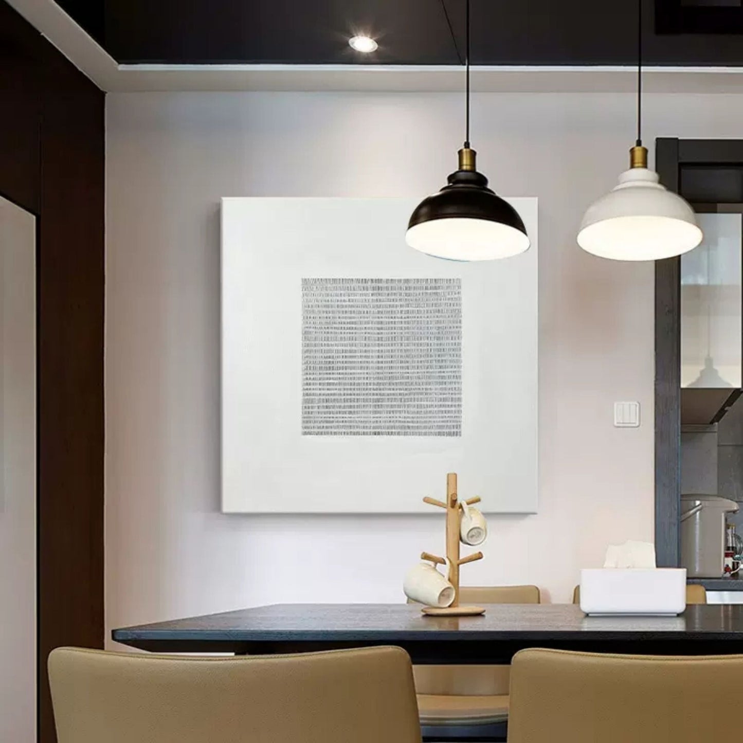 Minimalist Wabi-Sabi Abstract Oil Painting for Modern Home Decor