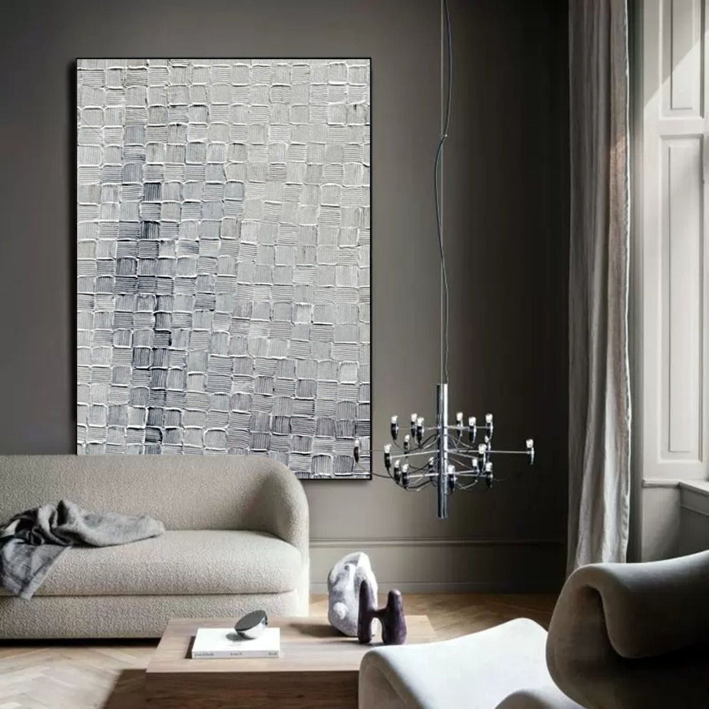 Elegant Wabi-Sabi Textured Wall Art for Minimalist Home Decor