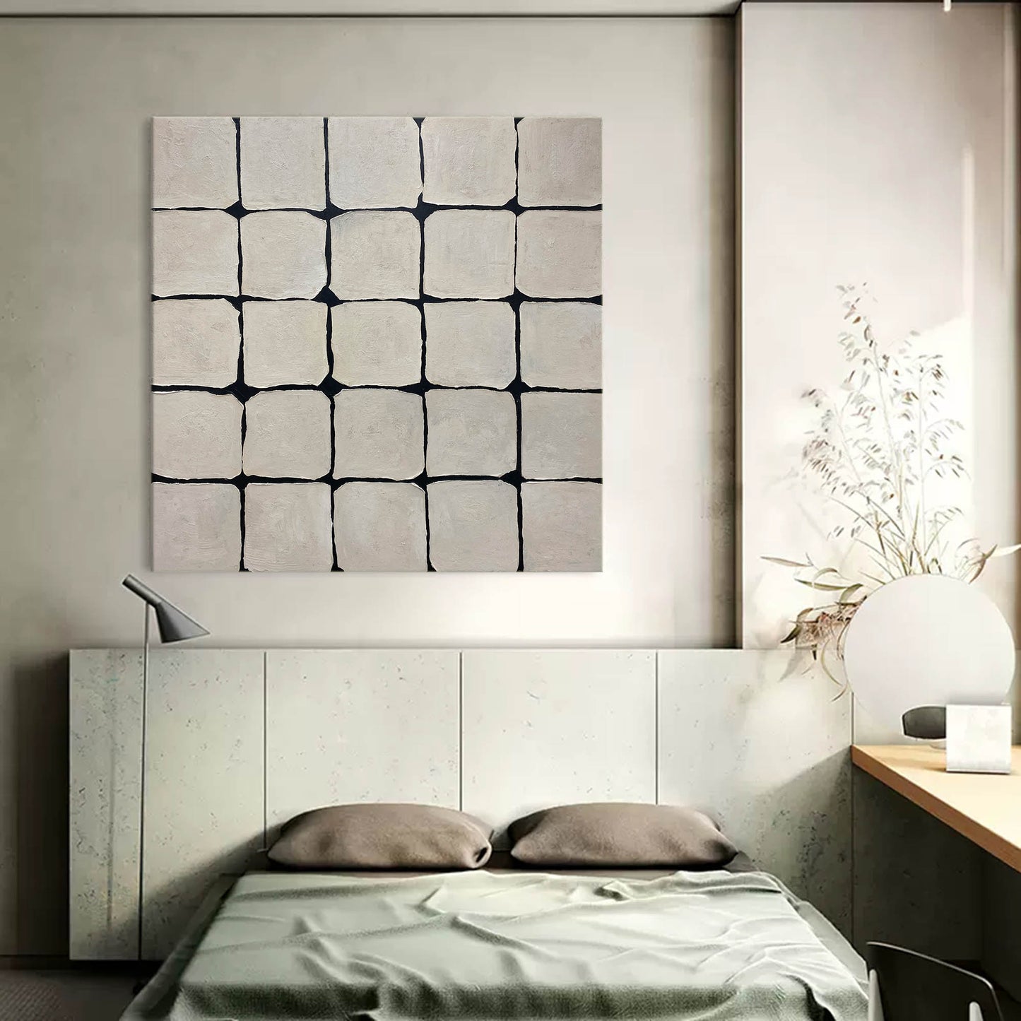 Contemporary Wabi-Sabi Texture Art for Minimalist Home Decor