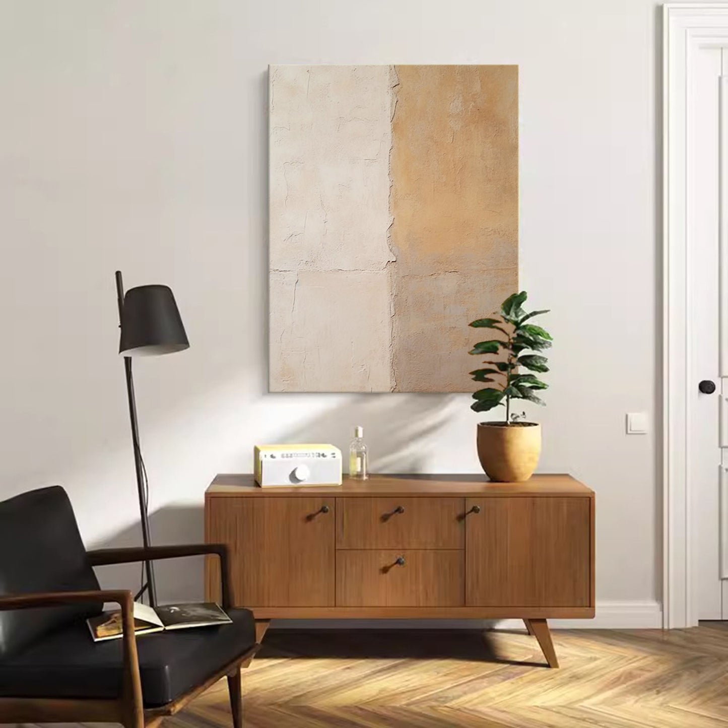 Elegant Minimalist Oil Painting for Modern Home Décor