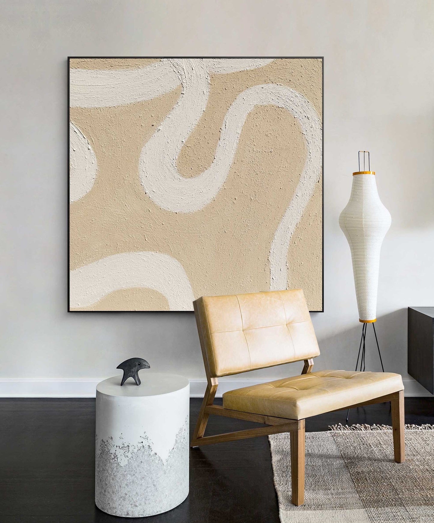 Elegant Minimalist Line Art Painting for Modern Home Decor
