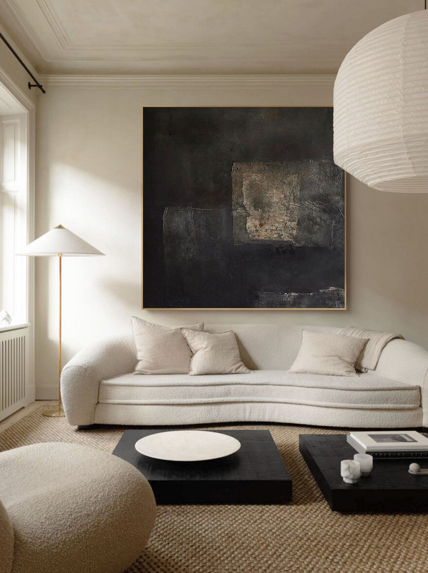 Contemporary Minimalist Abstract Oil Painting for Modern Home Décor