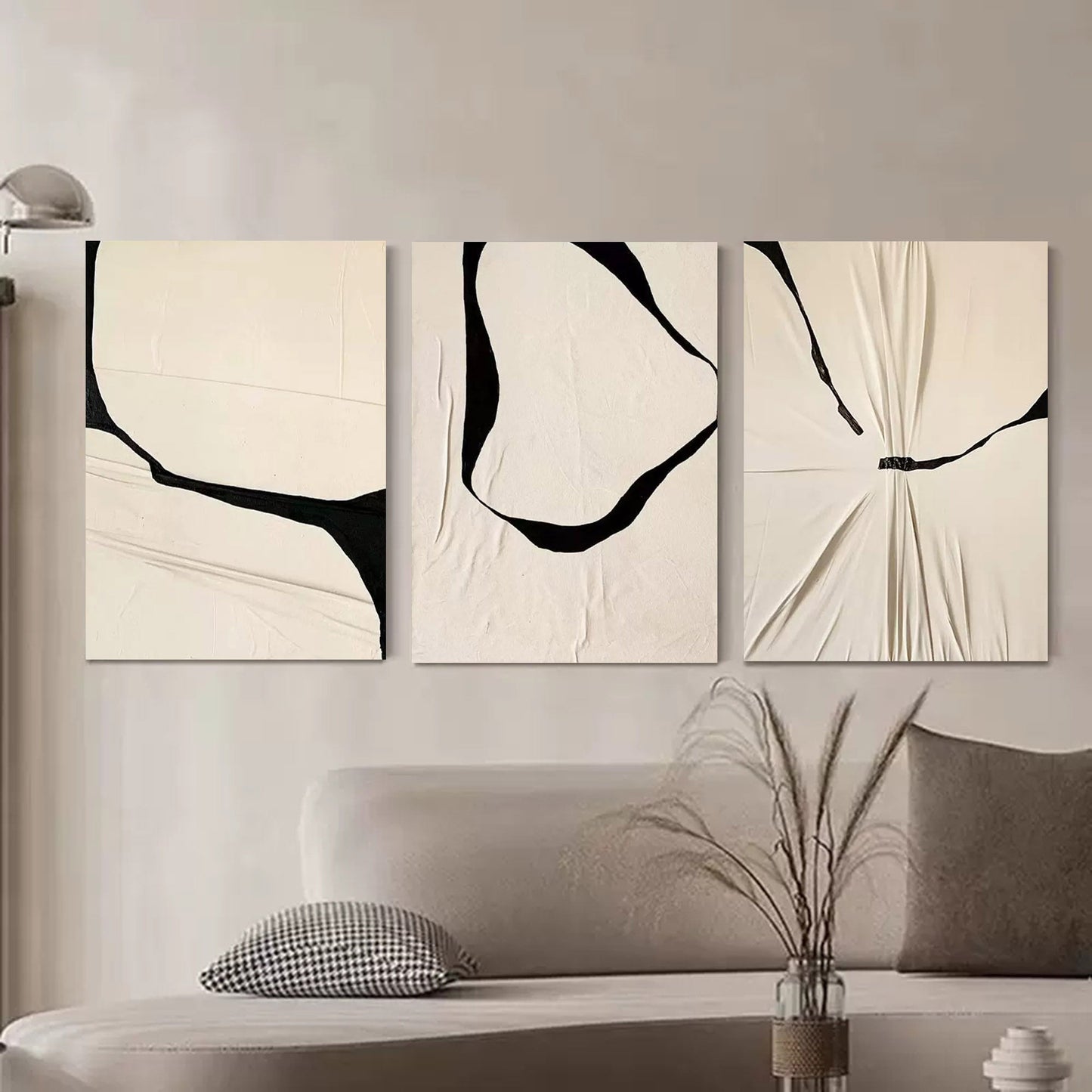 Contemporary Abstract Triptych Wall Art for Modern Home Decor