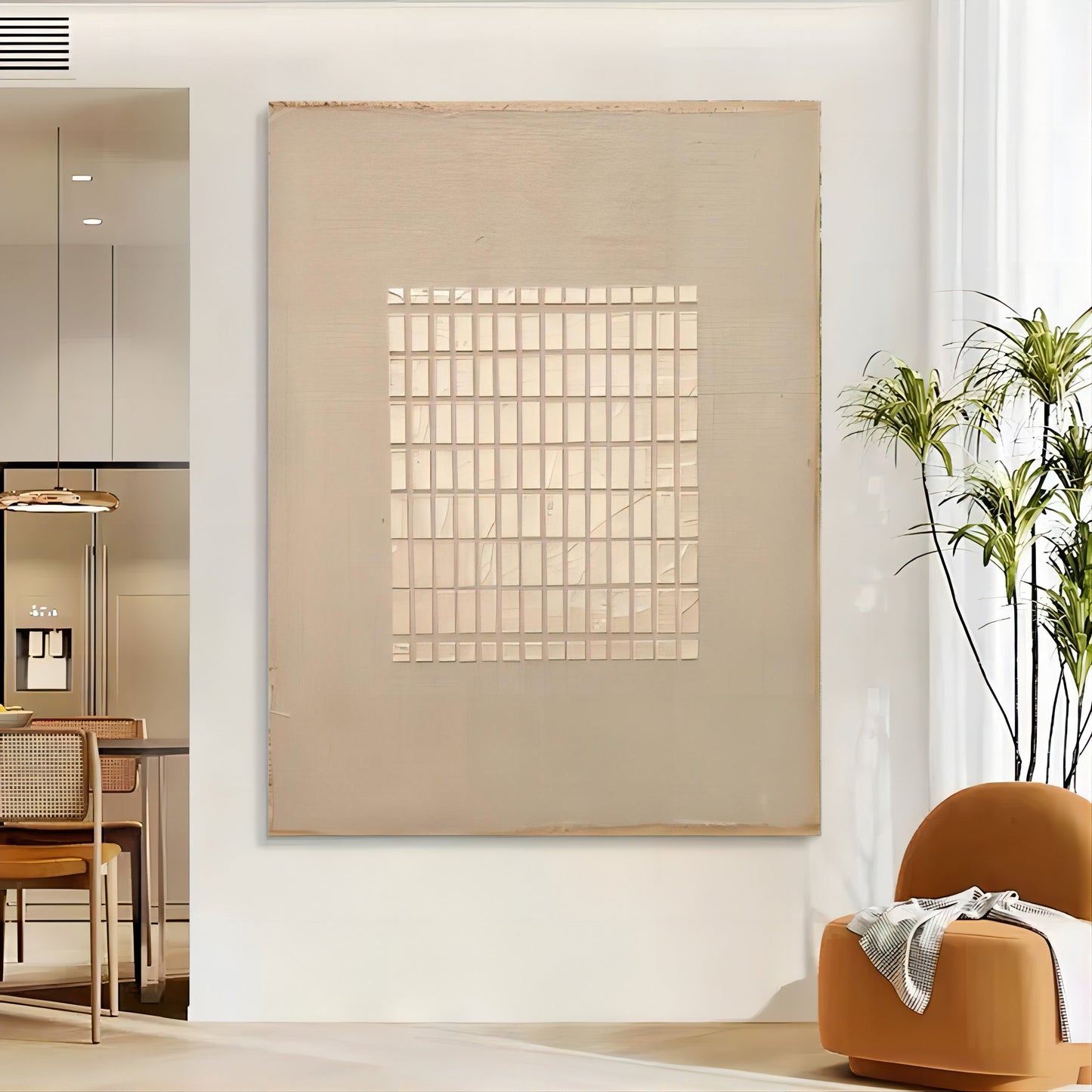 Minimalist Wabi-Sabi Wall Art | Serene Textured Oil Painting for Modern Decor