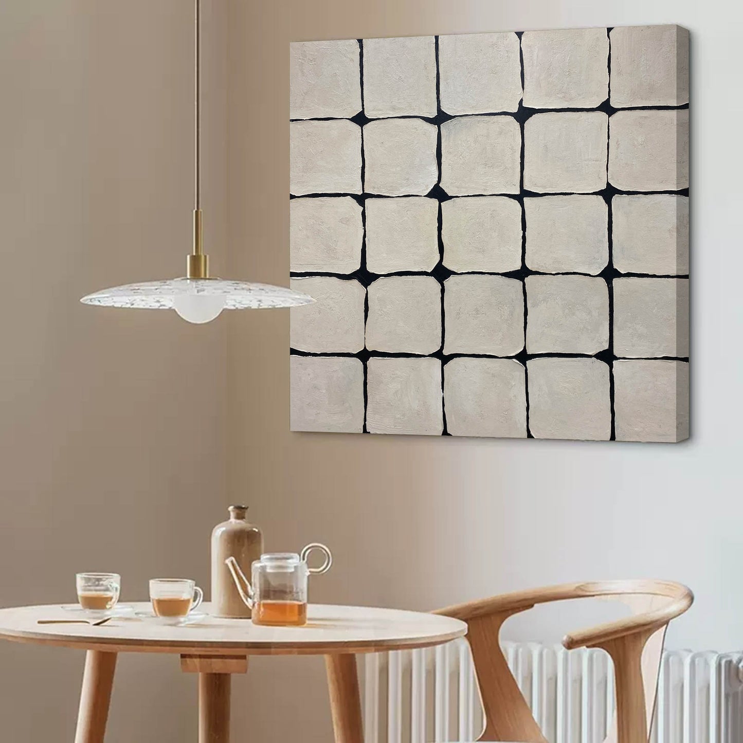 Contemporary Wabi-Sabi Texture Art for Minimalist Home Decor
