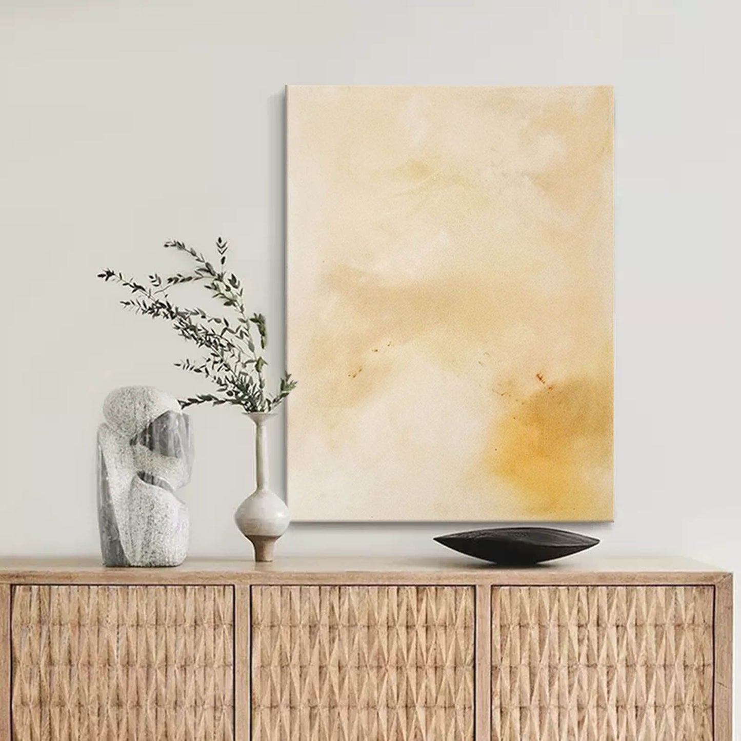 Elegant Minimalist Oil Painting for Modern Home Decor