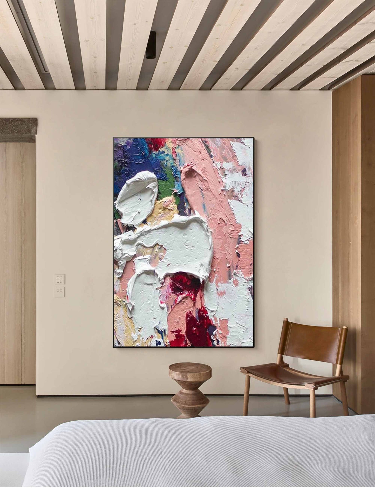 Colorful Abstract Oil Painting for Modern Home Decor and Art Enthusiasts