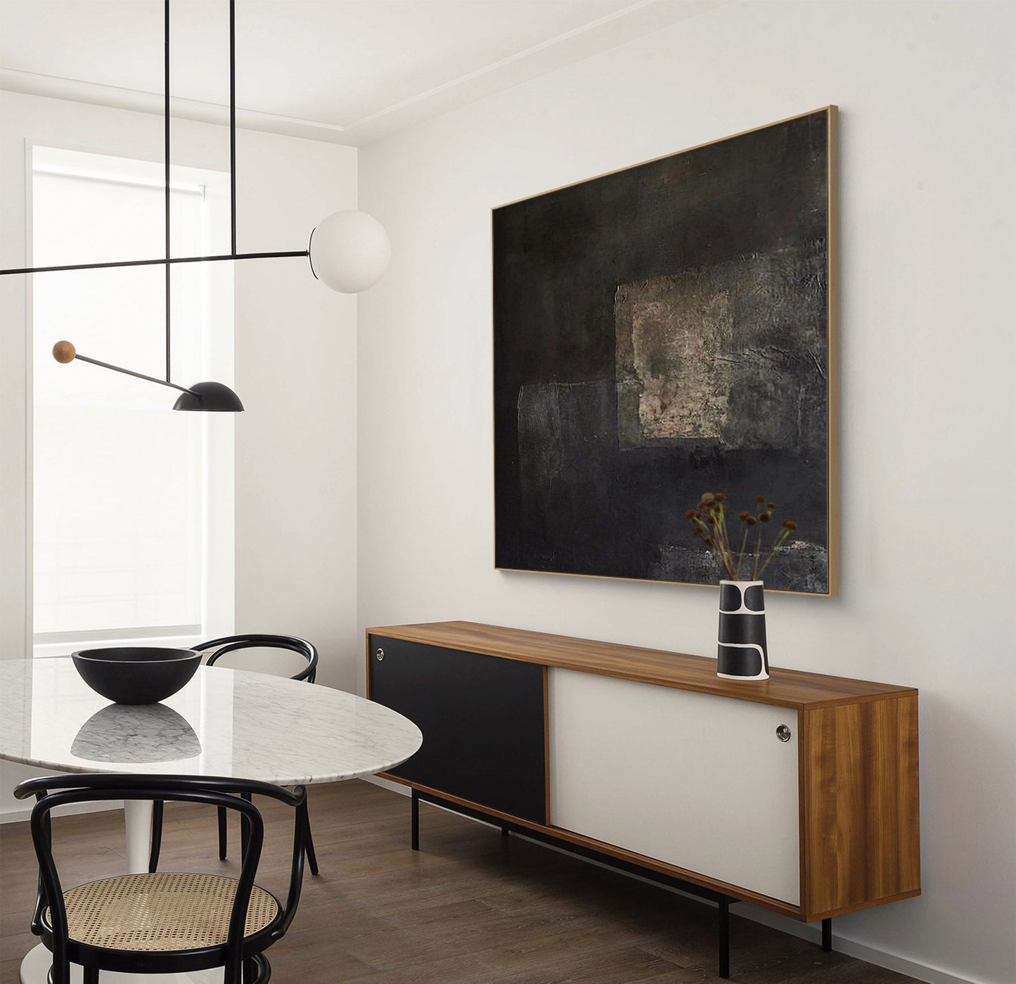 Contemporary Minimalist Abstract Oil Painting for Modern Home Décor