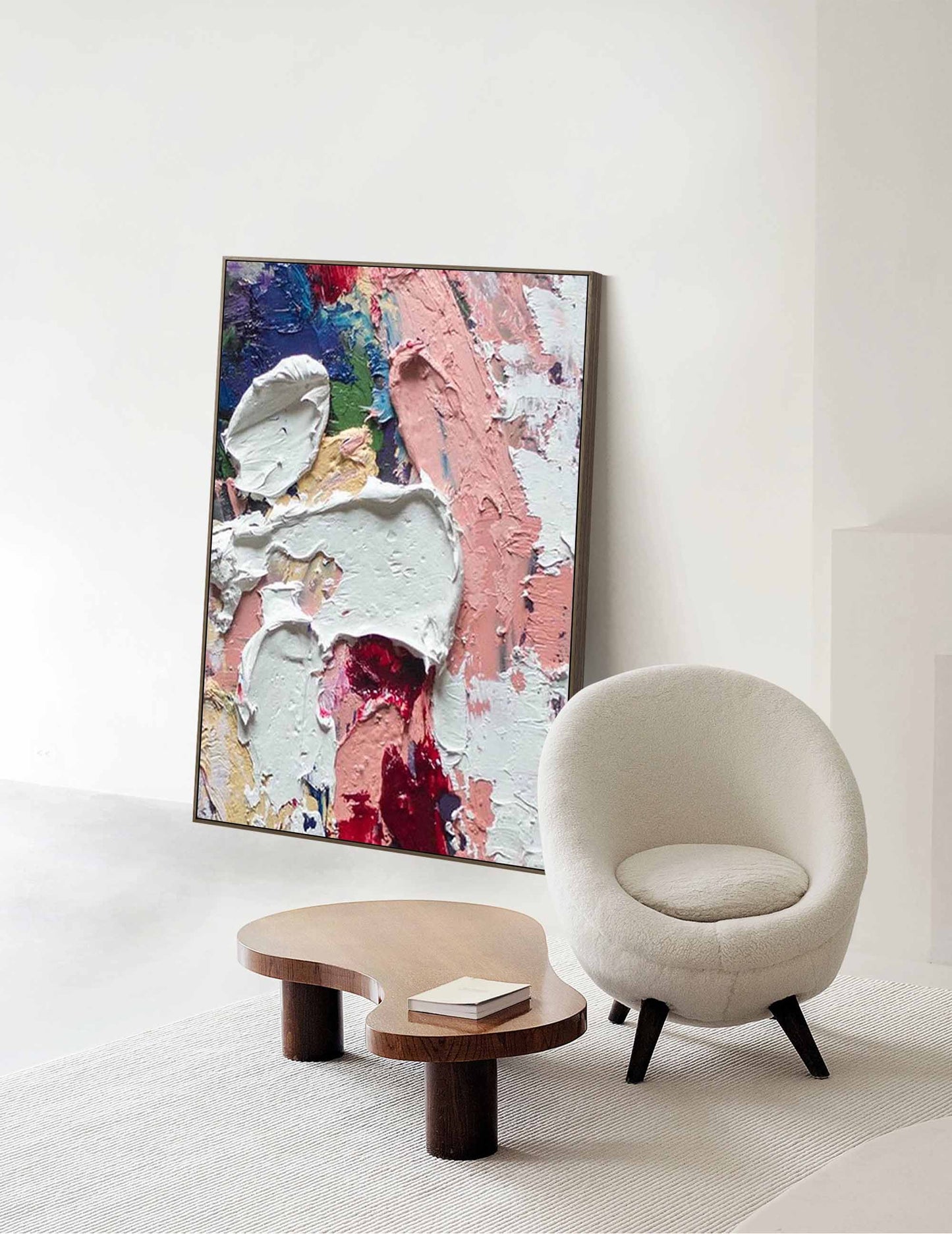 Colorful Abstract Oil Painting for Modern Home Decor and Art Enthusiasts