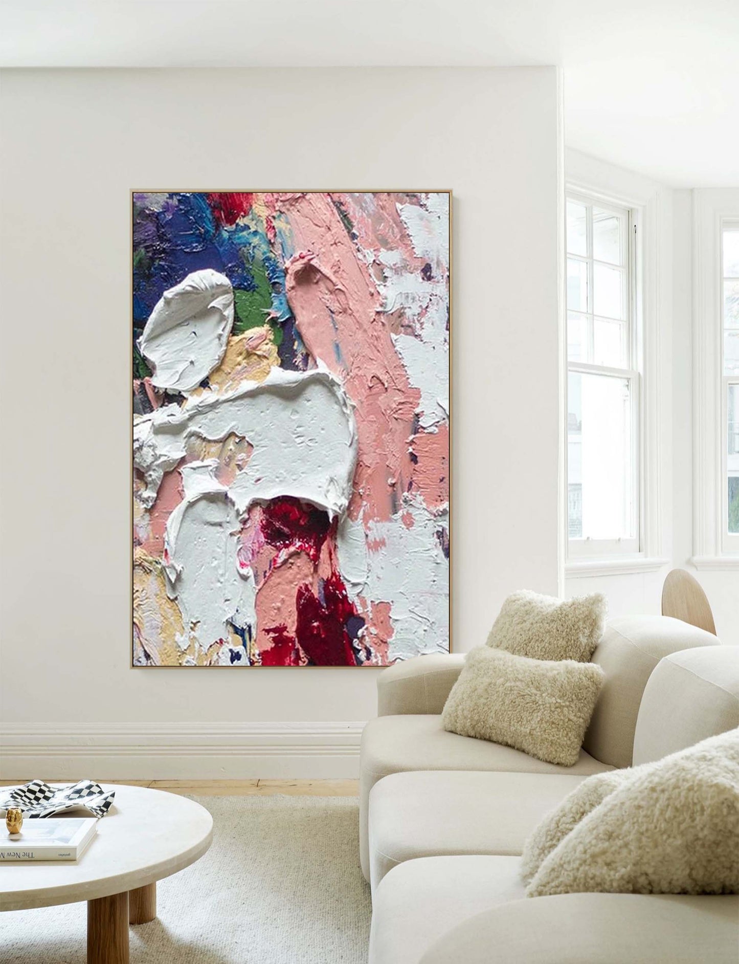 Colorful Abstract Oil Painting for Modern Home Decor and Art Enthusiasts
