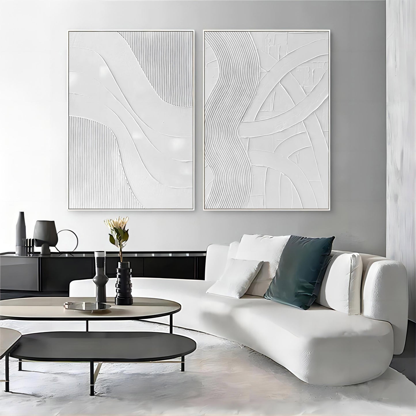 Contemporary Abstract Oil Painting Set for Modern Home Decor