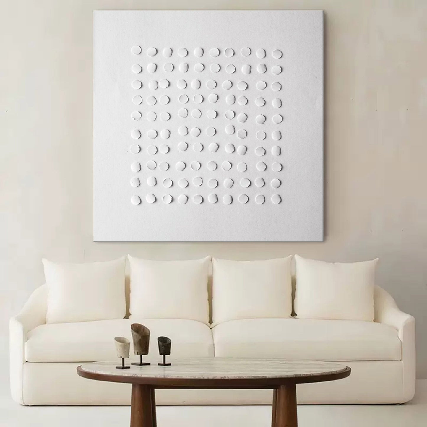 Minimalist Wabi-Sabi Style Oil Painting for Modern Wall Decor