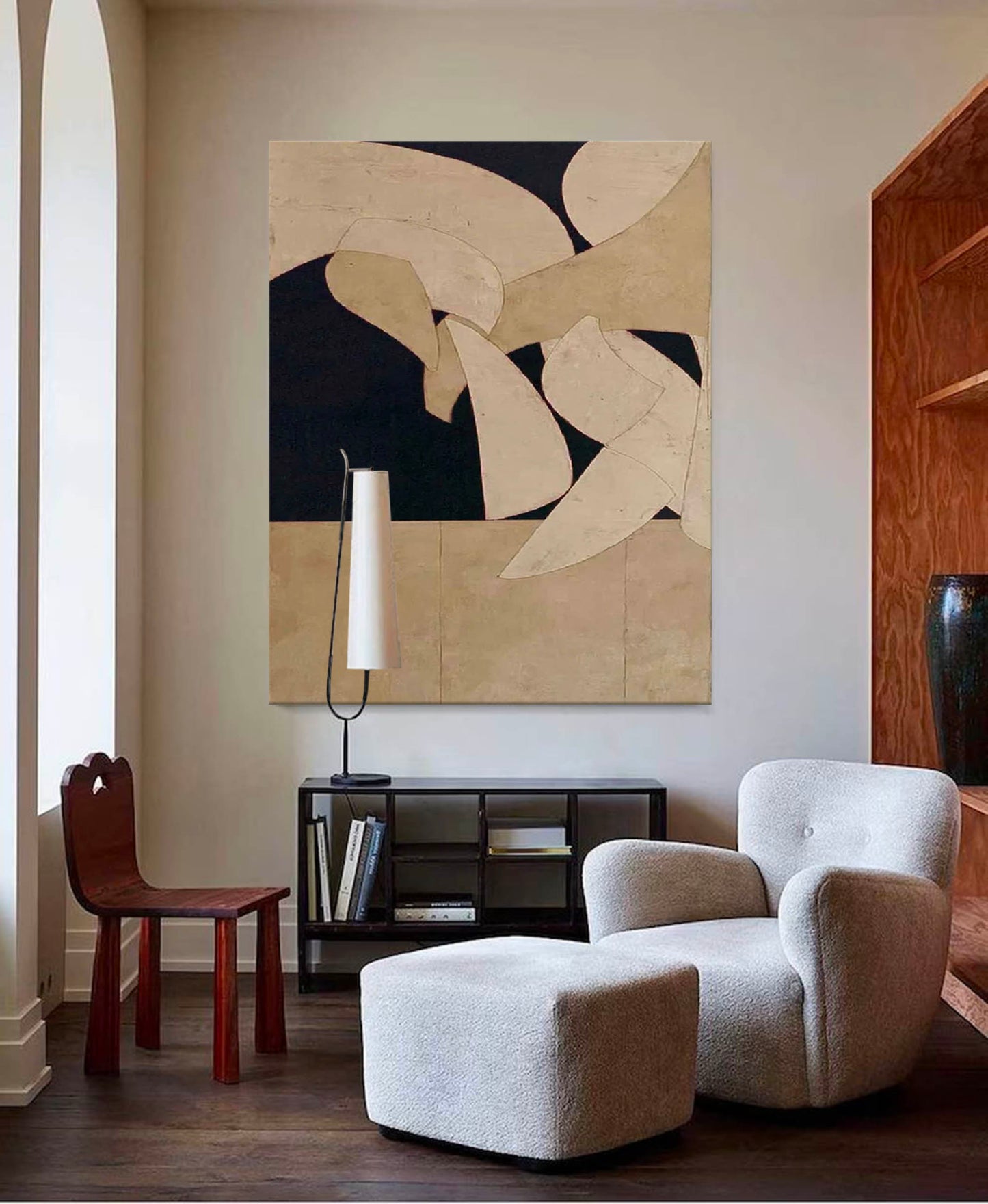 Contemporary Minimalist Abstract Oil Painting for Modern Home Décor