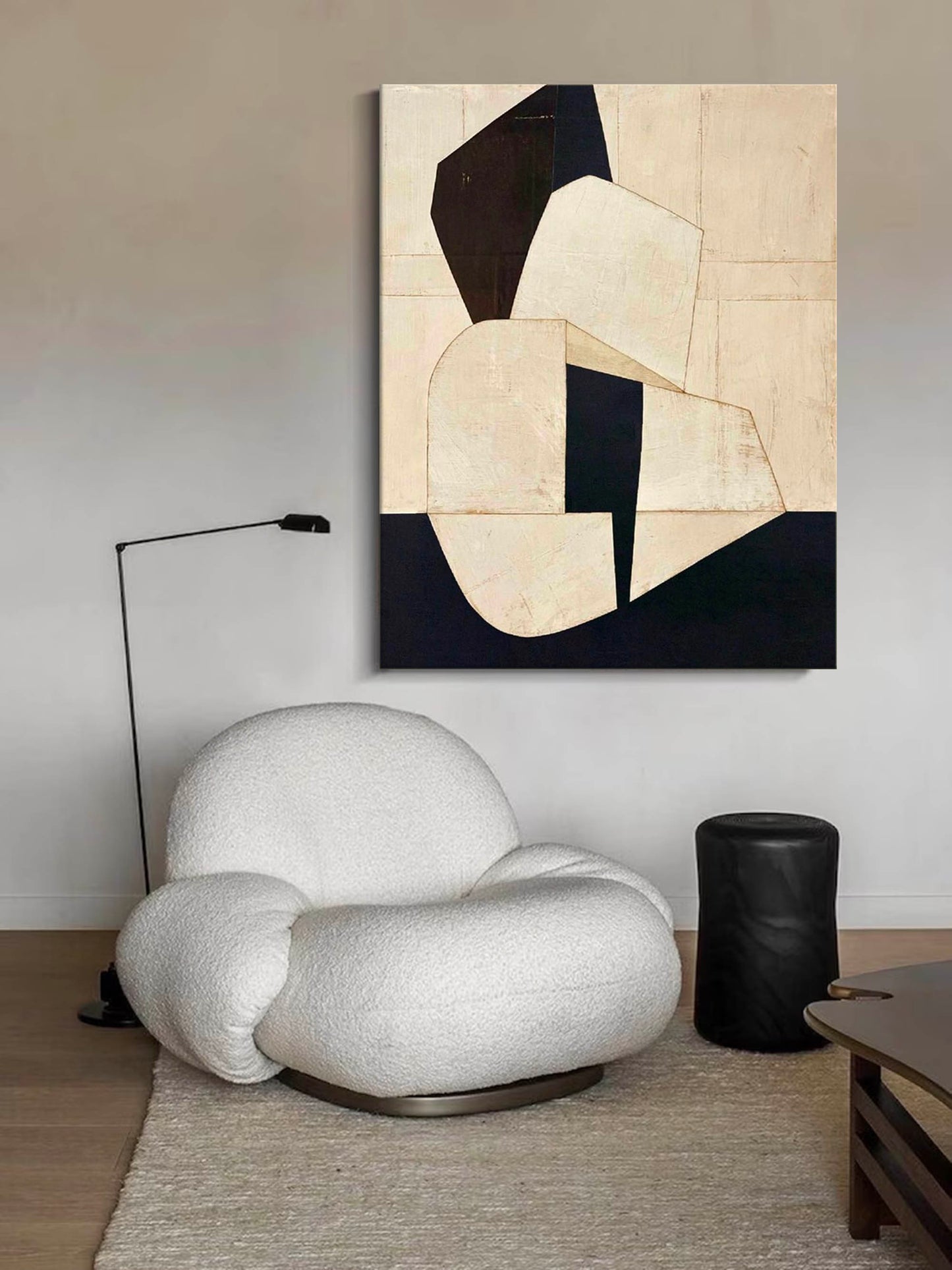 Modern Minimalist Abstract Oil Painting for Contemporary Home Decor