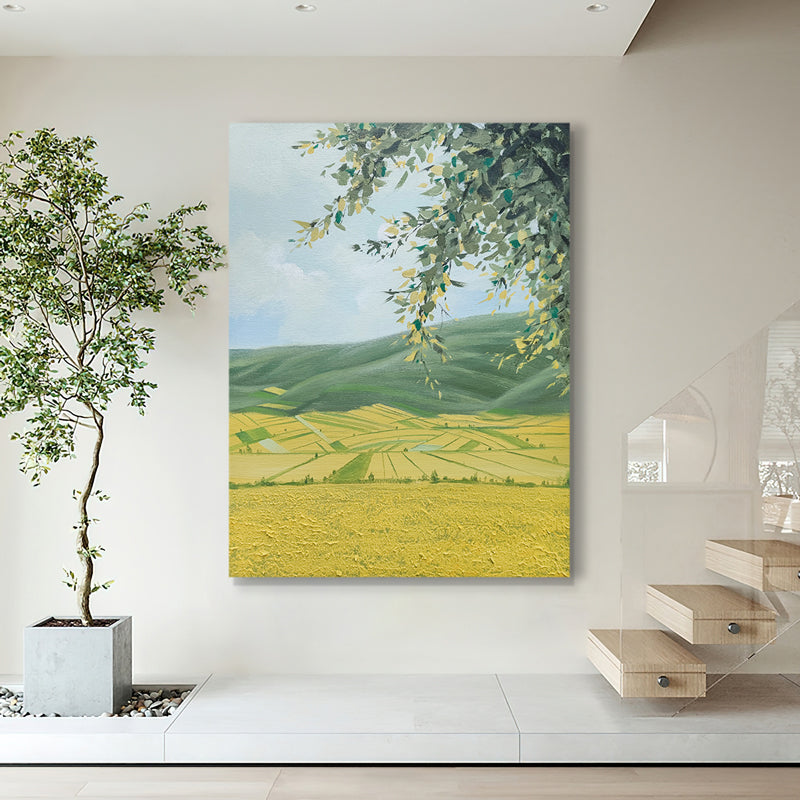 Meadow European Fields Scenic Oil Painting 122ME
