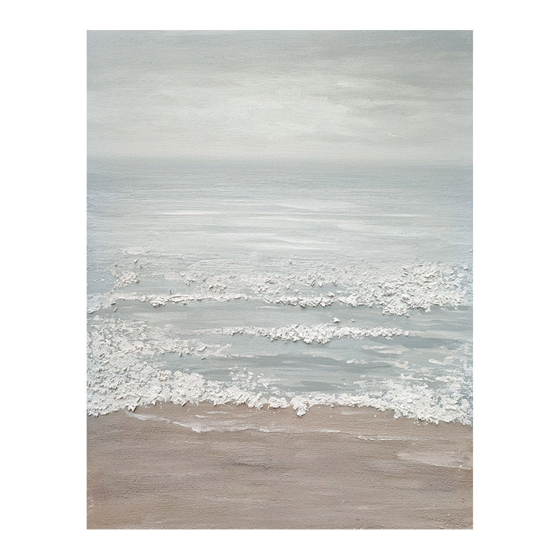 Coastal Waves California Style Foggy Tide Oil Painting 129CW