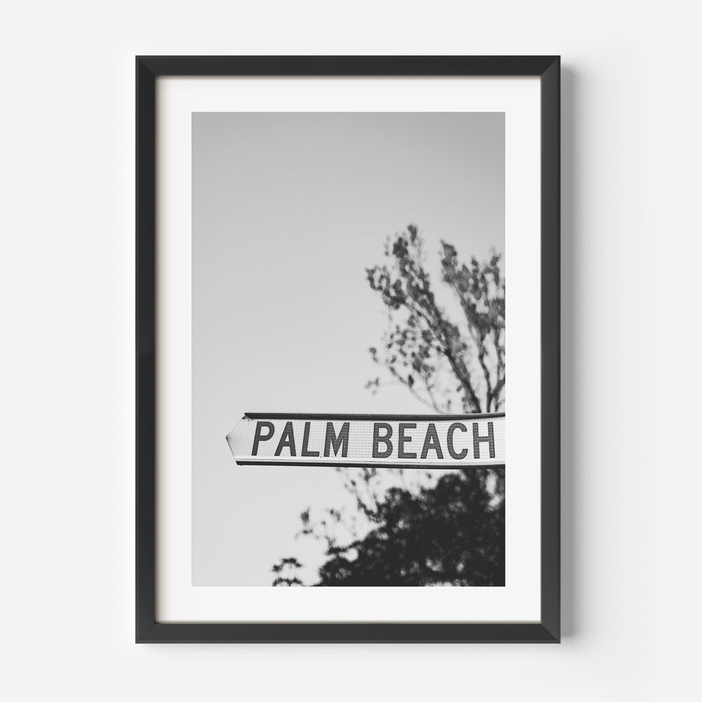 Charming Palm Beach Street Sign Oil Painting for Coastal Home Décor