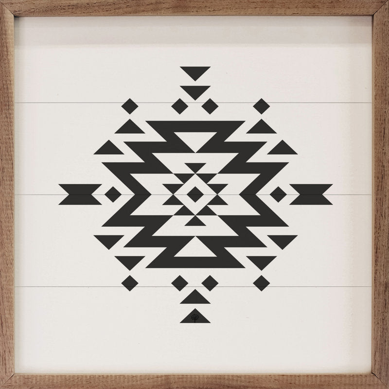 Geometric Black and White Pattern Wall Art for Modern Home Decor