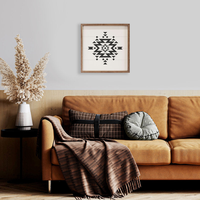 Geometric Black and White Pattern Wall Art for Modern Home Decor