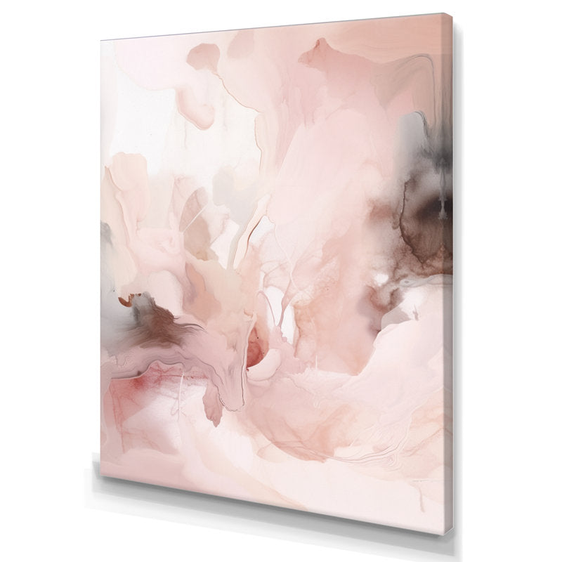 Soft Pink Abstract Marble Artwork for Elegant Home Décor