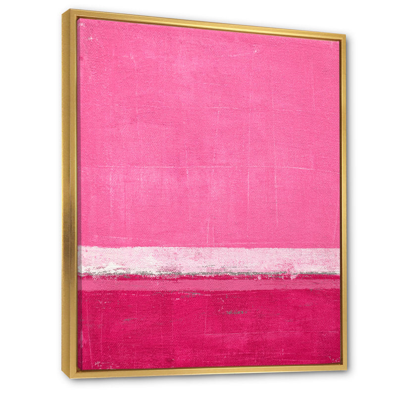 Vibrant Pink and White Abstract Oil Painting for Modern Home Decor