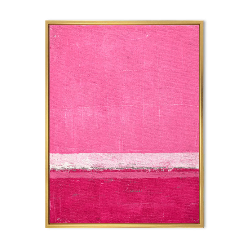Vibrant Pink and White Abstract Oil Painting for Modern Home Decor