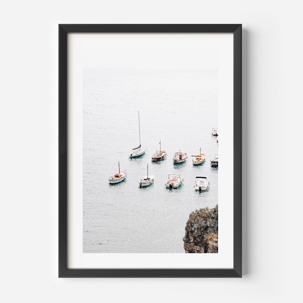 Amalfi Coast Serenity: Charming Boats on Tranquil Waters