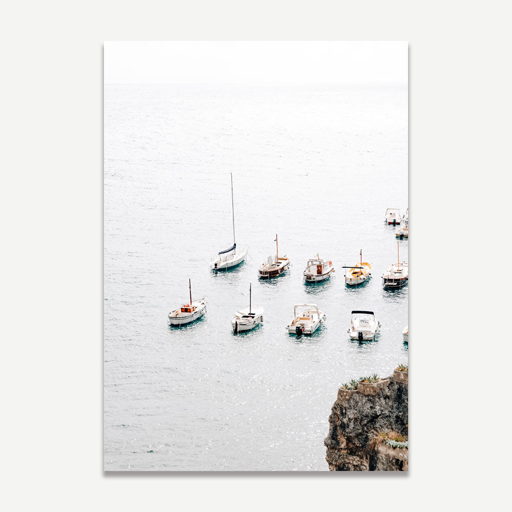 Amalfi Coast Serenity: Charming Boats on Tranquil Waters
