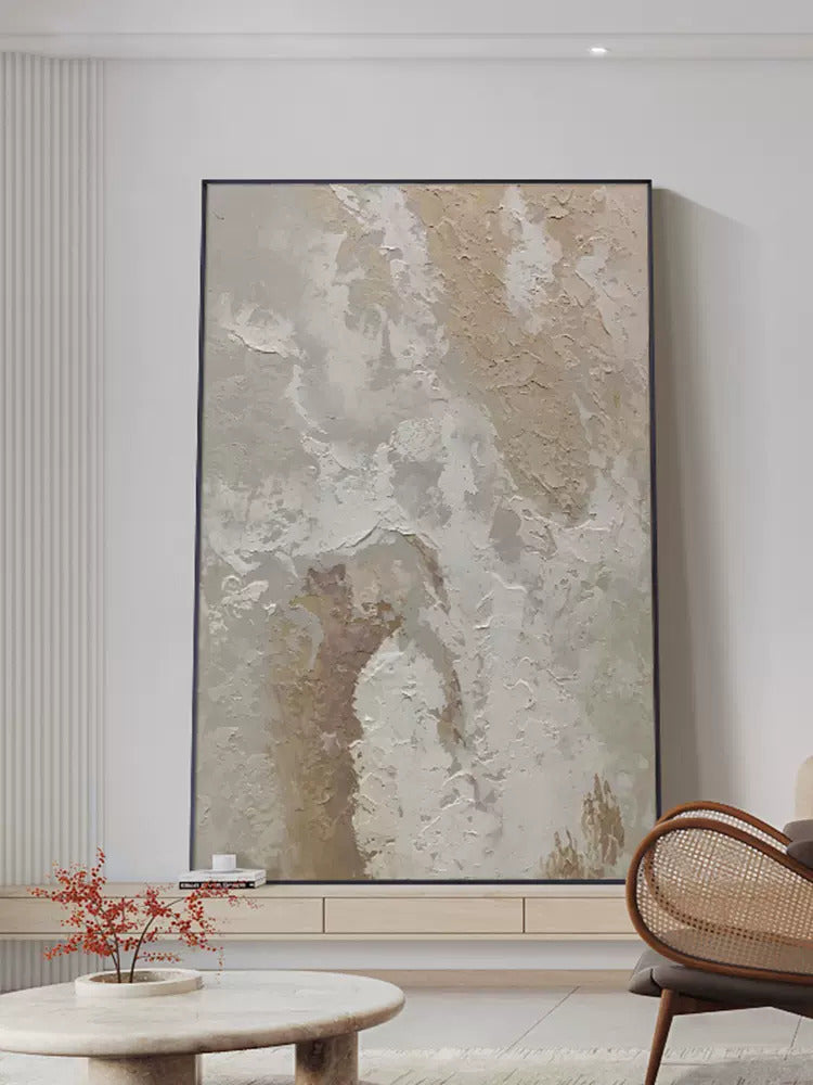 Natural Stone Neutral Aesthetic Oil Painting