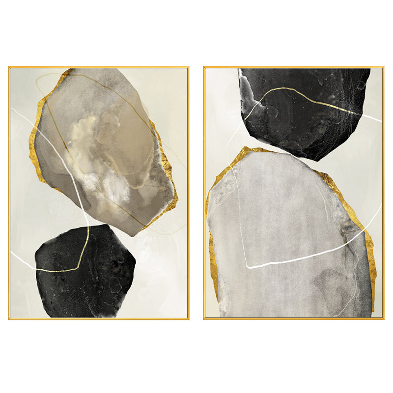 Marble Stone Inspired Minimalist Oil Painting
